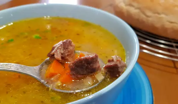 Sopa de ternera serbia tradicional