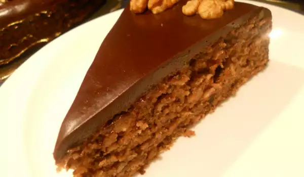 Tarta de chocolate y nueces