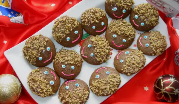 Galletas de caras de chocolate