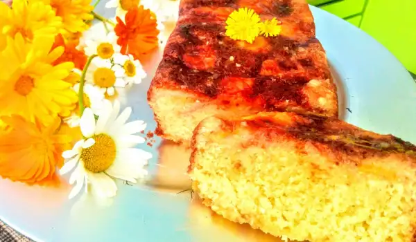 Pastel de requesón y albaricoques