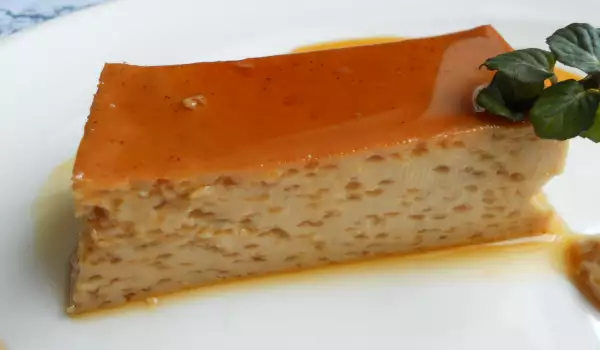 Flan de café y leche condensada