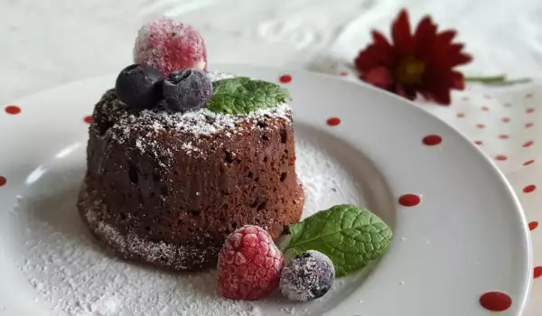 Lava cake con chocolate negro