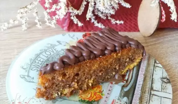 Pastel de zanahoria con glaseado de chocolate