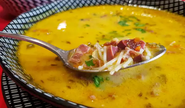 Sopa de mollejas de pato