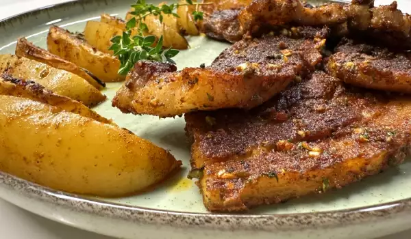 Panceta de cerdo con patatas para la cena de Nochevieja