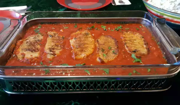 Lomo de cerdo con salsa de tomate