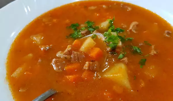 Sopa de ternera macedonia