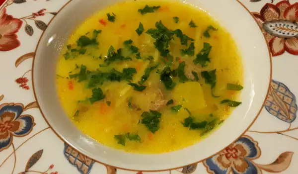 Sopa de ternera al estilo turco