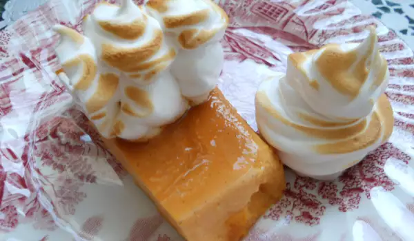 Flan de calabaza con merengue suizo