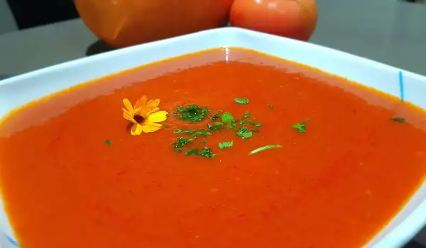 Sopa de calabaza y tomate