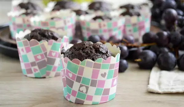 Cupcakes veganos de cacao y nueces