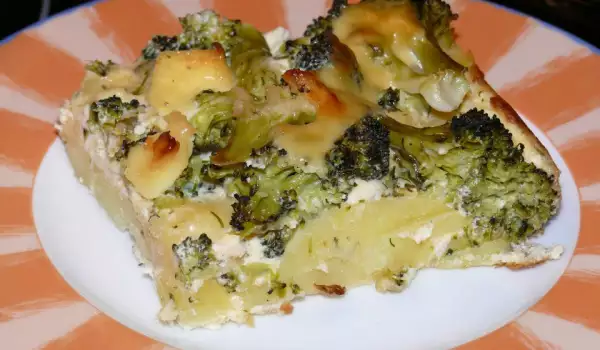 Cazuela vegetariana de patatas y brócoli