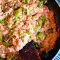 Huevos revueltos al estilo albanés (Fërges)