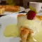 Tarta de manzana con crema de vainilla