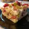 Pastel de bizcochos de soletilla con yogur y frutas