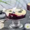 Postre rápido de arándanos con crema en vaso