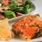 Lasaña vegetariana con berenjenas y queso