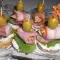 Pinchos festivos de pollo con bacon