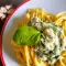 Capellini con pasta de ajo