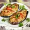 Berenjenas rellenas de carne picada y queso
