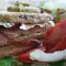 Club sandwich con bacon y quesos