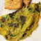 Tortilla de espinacas con champiñones