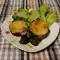 Champiñones rellenos de puerros