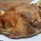 Pollo relleno de higaditos y champiñones