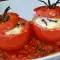 Tomates al horno con huevos