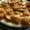Pollo con nata, champiñones y cebolla