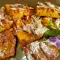 Coca dulce con frutas caramelizadas