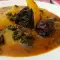Guiso de ortigas, patatas y ciruelas pasas