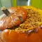 Calabaza rellena de ternera y champiñones