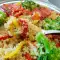 Plato vegano de quinoa y verduras