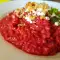 Un risotto diferente con remolacha y nueces