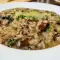 Risotto de setas trompeta de la muerte