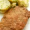 Schnitzels de carne picada con patatas al vapor