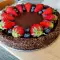 Tarta de chocolate con algarroba y frutas del bosque