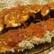 Deliciosa caballa sobre canapé de arroz al vapor