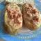 Patatas rellenas de jamón york y queso