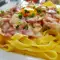 Mis tagliatelle Carbonara