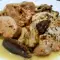 Pavo guisado con setas