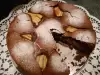 Tarta de chocolate con almendras y pera