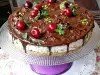 Cheesecake de cerezas con glaseado de chocolate