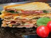 Club Sandwich con espinacas baby