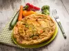 Frittata con pimientos y calabacines