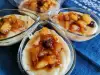 Natillas de sémola con frutas caramelizadas