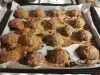 Albóndigas de carne al horno con puerros y parmesano