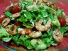 Ensalada verde con gambas y aguacate