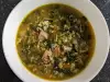 Sopa de ortigas y bulgur